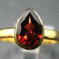 Red Garnet Gold Plated Sterling Silver Ring - Size 10 - 3.38 Grams