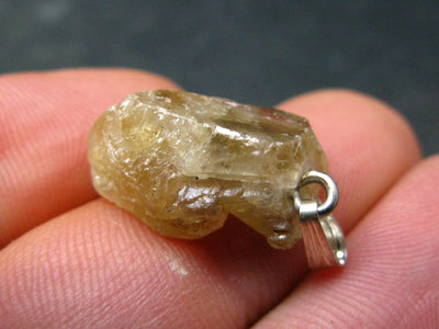 Cerussite Cerusite Crystal Silver Pendant From Morocco - 1.1" - 6.67 Grams