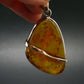 Natural Baltic Amber 925 Silver Pendant - 2.1"