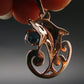 Blue Topaz Sterling Silver Pendant From Brazil - 1.3" - 3.51 Grams