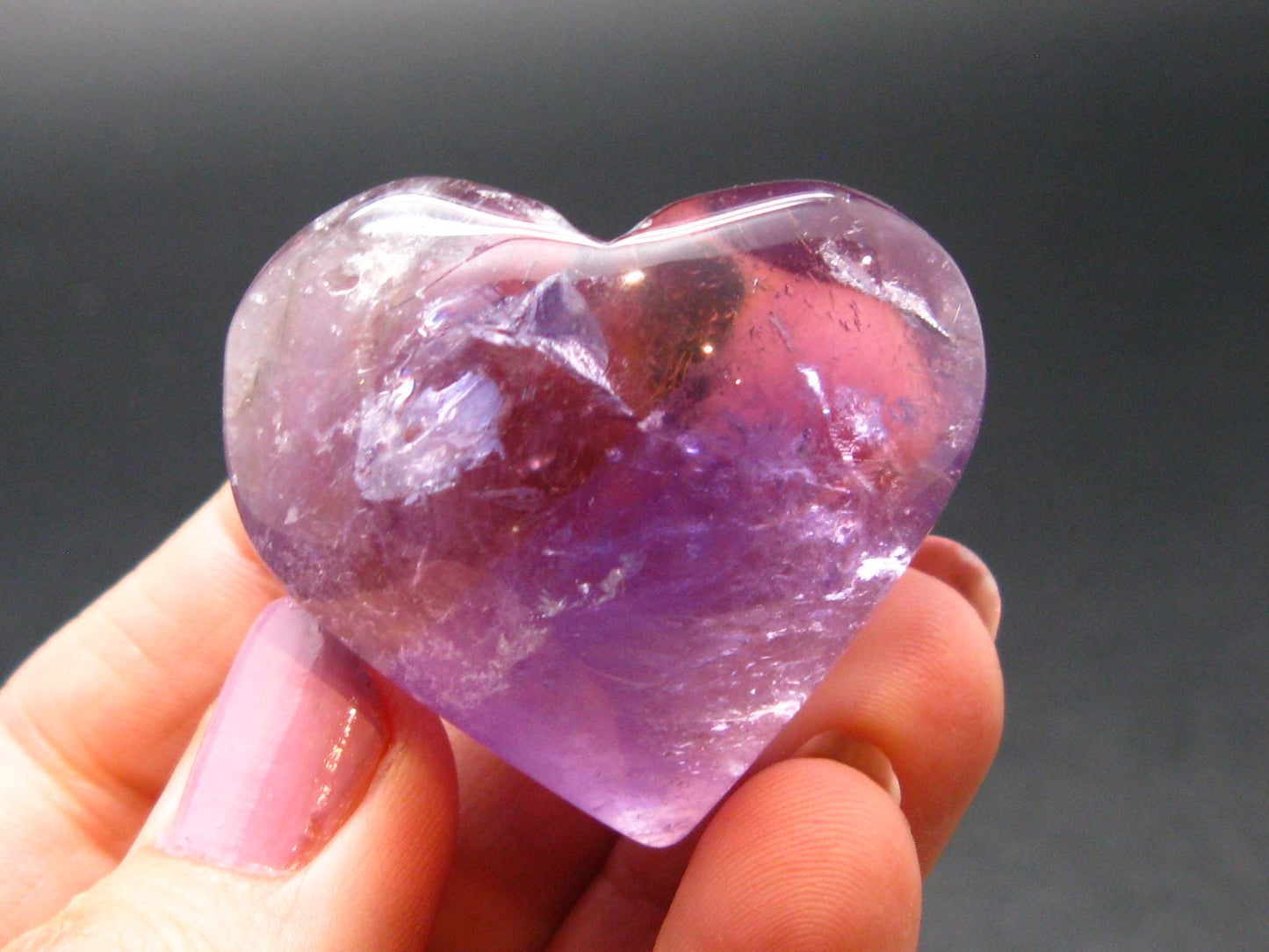 Amazing Natural Amethyst Puffed Heart Shaped from Brazil - 1.2"