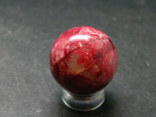 Rare Red Thulite Sphere Ball From Norway - 0.9" - 22.91 Grams