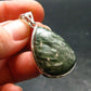 Seraphinite Clinochlore Silver Pendant From Russia - 1.5'' - 8.05 Grams