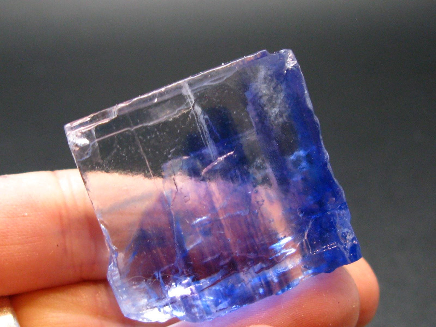 Blue Halite Crystal From USA - 1.2" - 35.25 Grams