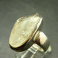 Natural Gem Raw Libyan Desert Glass Tektite Sterling Silver Ring from Libya - Size 9 - 8.96 Grams