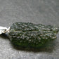 Moldavite Tektite Silver Pendant from Czech Republic - 1.1" - 1.66 Grams