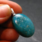 Genuine Turquoise Silver Pendant From Sleeping Beauty Arizona - 1.2" - 4.12 Grams