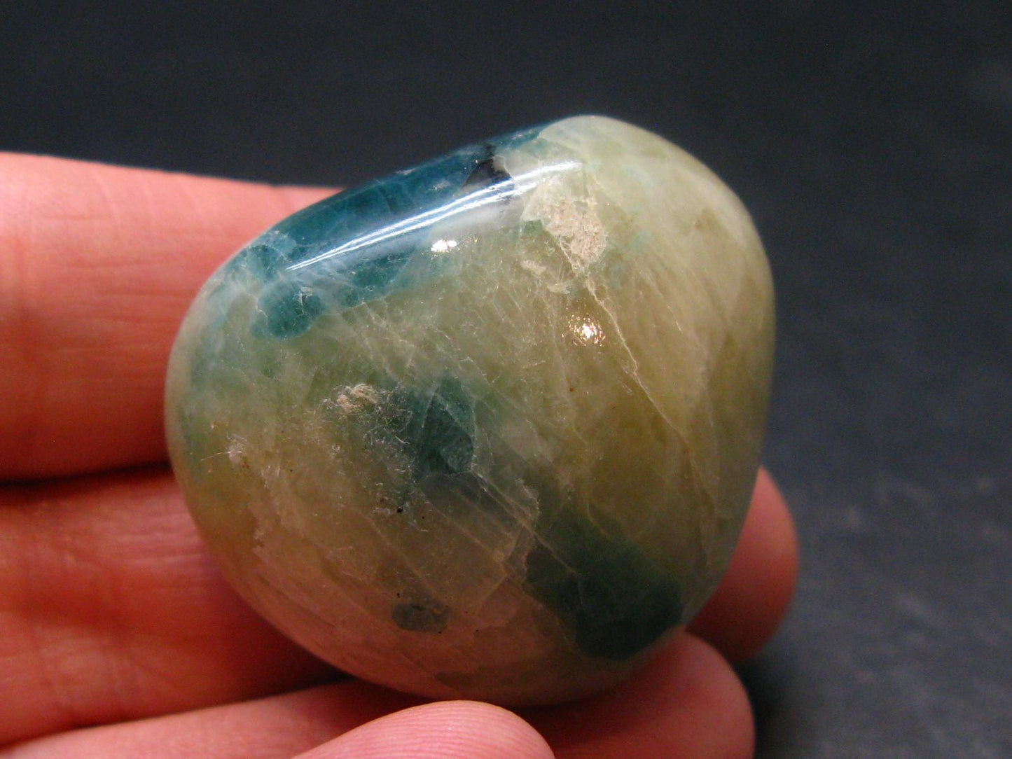 Extremely Rare Tumbled Grandidierite Stone From Madagascar - 1.3" - 149.60 Carats