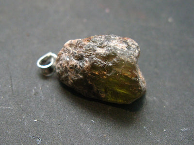 Andalusite Crystal Pendant In Sterling Silver From Brazil - 1.0" - 3.96 Grams