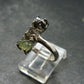 Moldavite Herkimer Meteorite Sterling Silver Ring From Czech Republic - Size 7 - 3.08 Grams