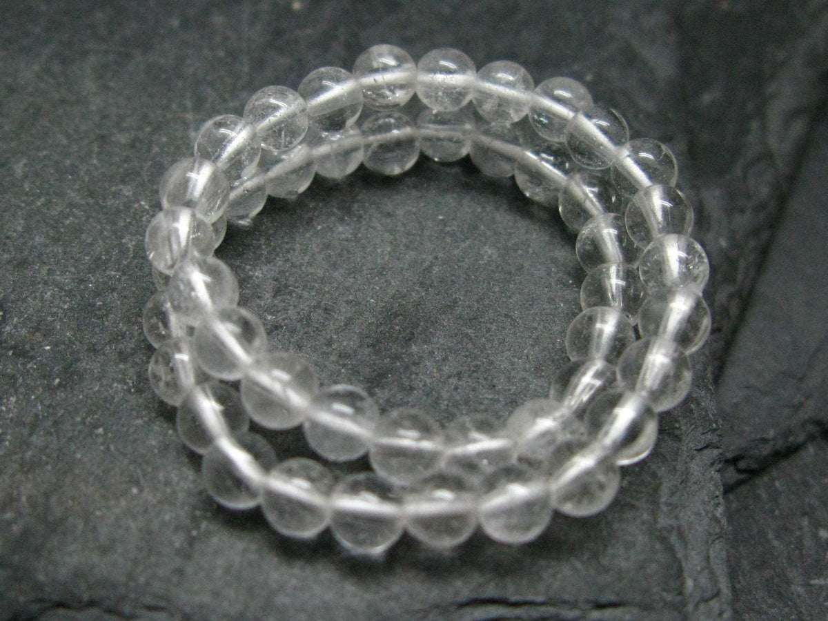 Clear Quartz Genuine Bracelet ~ 7 Inches ~ 4mm Round Beads