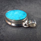 Turquoise Silver Pendant - 1.2" - 6.30 Grams