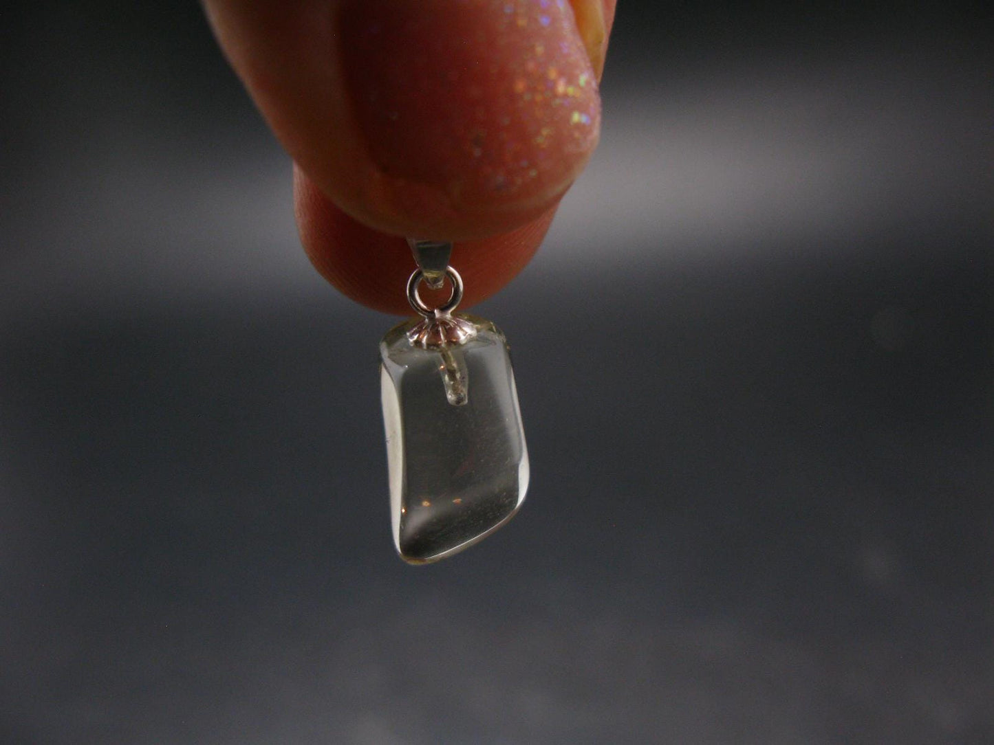Bytownite Golden Labradorite Silver Pendant From Mexico - 0.8"