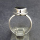 Moldavite Tektite Facetted Silver Ring from Czech Republic - Size 8 - 8.19 Grams