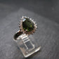 Moldavite Sterling Silver Ring From Czech Republic - Size 7.5 - 3.55 Grams
