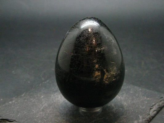 Black Tourmaline Schorl 2.3" Egg From Brazil - 189.27 Grams