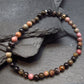 Rhodonite Genuine Bracelet ~ 7 Inches ~ 4mm Round Beads