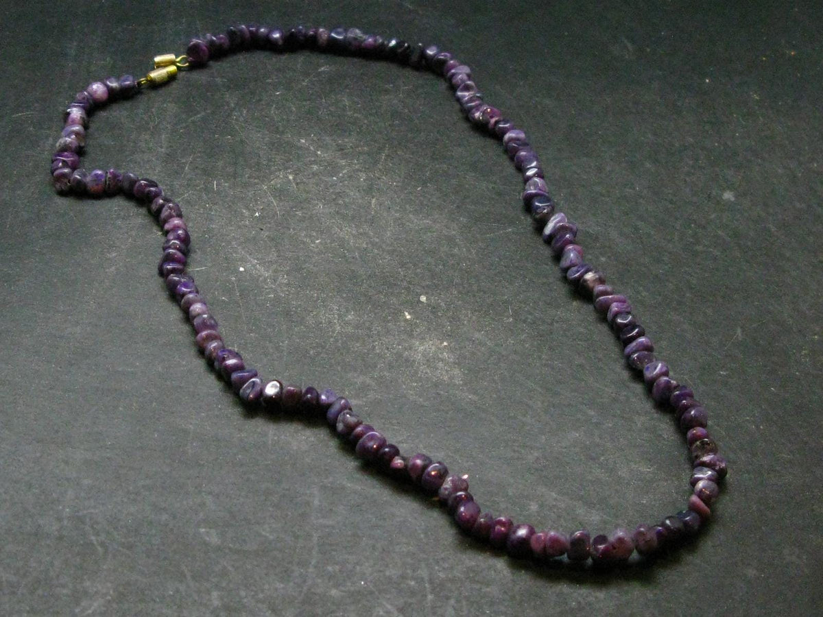 Purple Sugilite Necklace From South Africa - 18" - 19.41 Grams