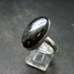 Very Rare Nuumite Nuummite Sterling Silver Plated Ring from Greenland - 7.22 Grams - Size 11