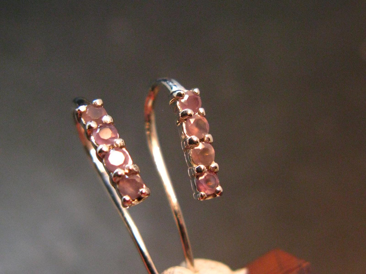 Genuine Alexandrite Gem Silver Earrings From Russia - 0.92 Grams