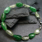 Green Garnet Tsavorite Genuine Bracelet ~ 7 Inches ~ 12mm Tumbled Beads
