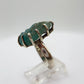 Grandidierite Ring Raw Blue Green Gemstone Silver Ring Natural Crystal Statement Jewelry Gift