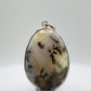 Elegant Dendritic Agate Oval Pendant – Natural Scenic Landscape Stone Jewelry