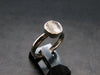 Gray Herderite Silver Ring from Africa - Size 8 - 2.0 Grams