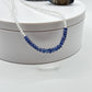 Blue Sapphire & White Topaz Beaded Necklace: Gemstone Healing Crystal