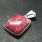 Thulite Silver Plated Pendant From Norway - 1.3" - 6.31 Grams