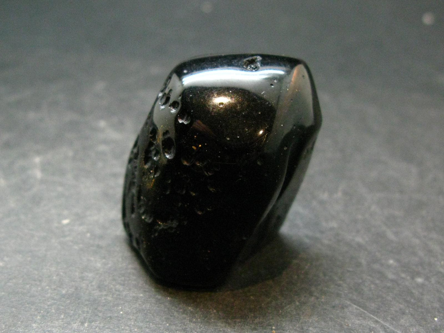 Rare Large Black Tibetan Tektite Tumbled Stone from Tibet - 1.4" - 34.46 Grams
