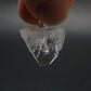 Clear Apophylite Apophyllite Crystal Silver Pendant From India - 0.9" - 3.40 Grams