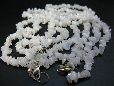 Chandrakanta Moonstone!! Set of Three Natural Glow from Inside Moonstone Free Form Bead Necklace - 18'' Each
