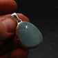 Rare Blue Larimar Pectolite Silver Plated Pendant From Dominican Republic - 1.5" - 4.61 Grams
