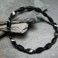 Black Tourmaline Genuine Bracelet ~ 7 Inches ~ Elongated & Round Beads