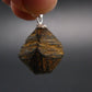 Magnetite Crystal Silver Pendant From Bolivia - 0.9" - 7.69 Grams