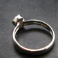 Gray Herderite Silver Ring from Africa - Size 6 - 1.63 Grams