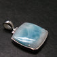 Summer’s Sea!! Rare Polished Cabochon Blue Larimar Pectolite Silver Pendant From Dominican Republic - 1.5" - 7.92 Grams