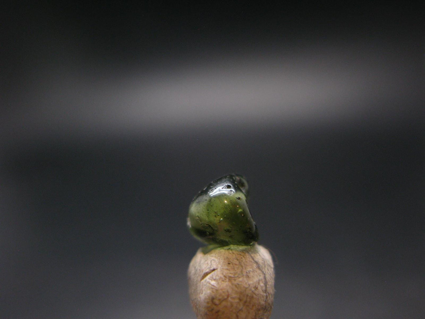 Moldavite Tektite Tumbled Bead from Czech Republic - 12 mm - 3.55 Carats