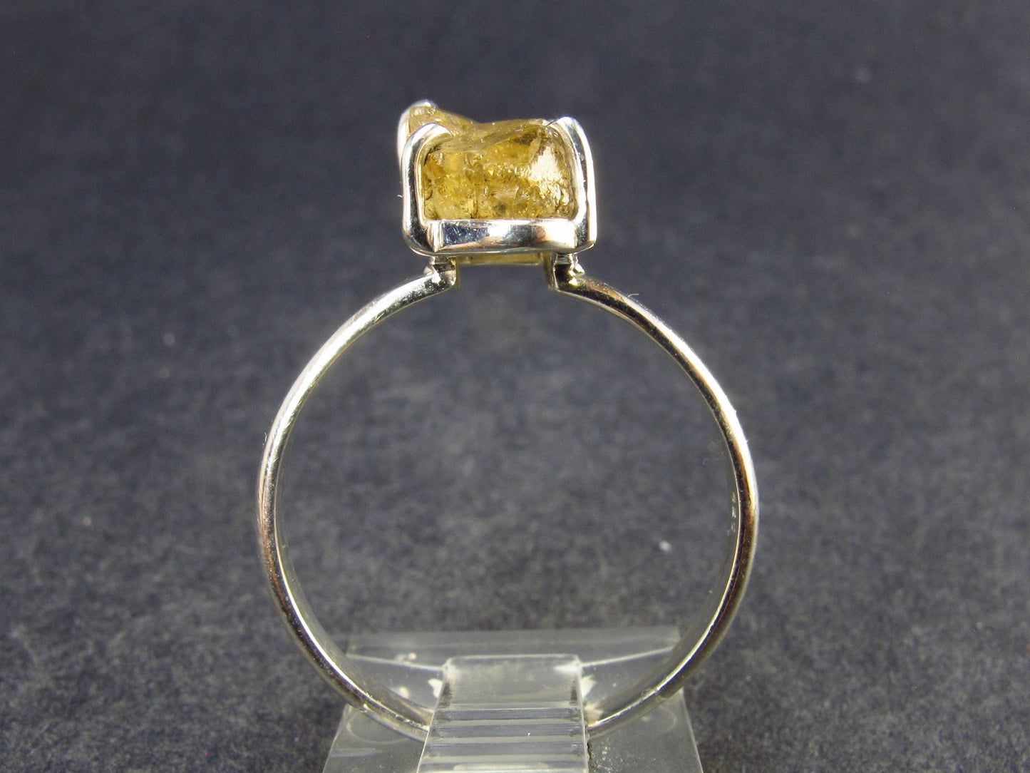 Fabulous Untreated Imperial Topaz 925 Silver Ring from Brazil - 2.87 Grams - Size 9.25