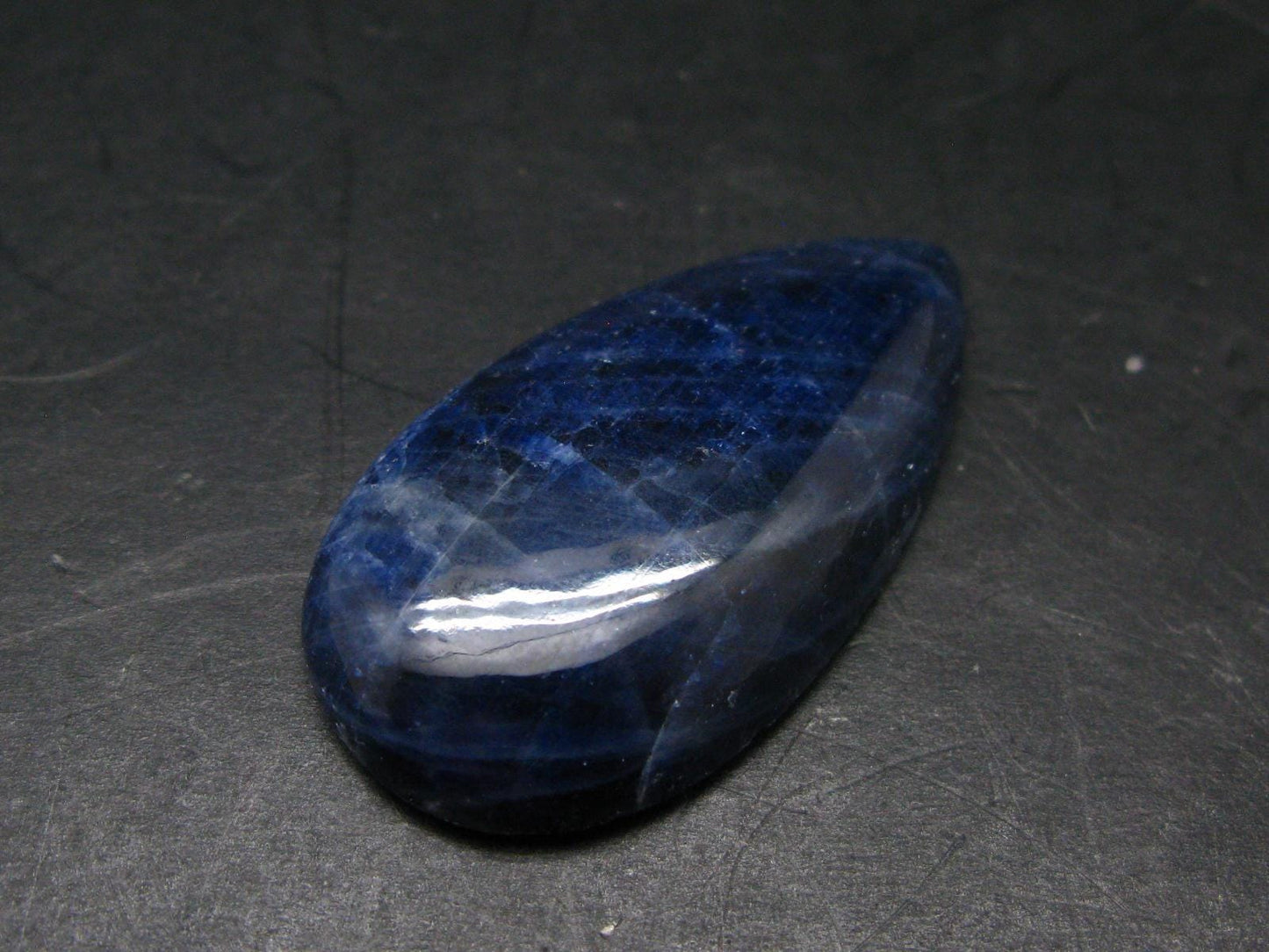 Blue Sapphire Corundum Cabochon From Madagascar - 1.8" - 23.01 Grams