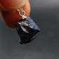 Metallic Silver Black Cuprite Sharp Octahedral Crystal Silver Pendant From Russia - 3.0 Grams