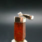 Gem Hessonite Garnet Crystal Silver Pendant from Canada - 1.2" - 3.84 Grams