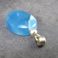 Lemurian Aquatine Blue Calcite Silver Pendant from Argentina - 1.5" - 6.88 Grams