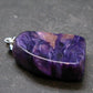 Rare High-Quality Charoite Pendant In SS From Russia - 1.4" - 8.46 Grams