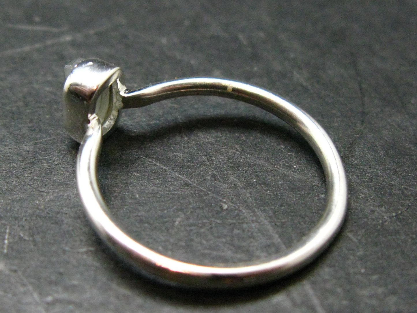 Gem Green Kornerupine Silver Ring From Tanzania - 1.92 Grams - size 8