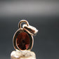 Genuine Red Garnet Almandine Gem Sterling Silver Pendant From India - 0.7" - 1.82 Grams