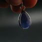 Fantastic Natural Intense Color Tanzanite Sterling Silver Pendant from Tanzania -1.2" - 3.64 Grams