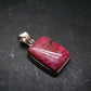 Rare Pink Tugtupite Sterling Silver Pendant From Greenland - 1.1" - 3.64 Grams