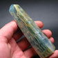 Large Nice Lemurian Aquatine Blue Calcite Obelisk Pyramid From Argentina - 4.4" - 154 Grams